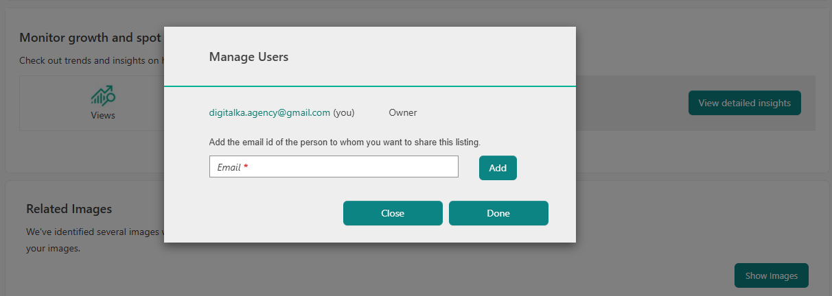 Bing Places for Business Manage Users Add