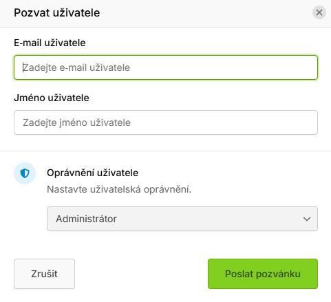 Ecomail - přidání uživatele