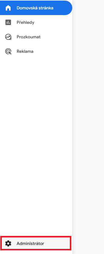 Google Analytics 4 - administrátor