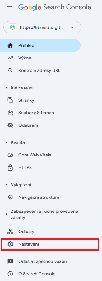 Google Search Console - nastavení