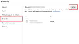 Oprávnění YouTube